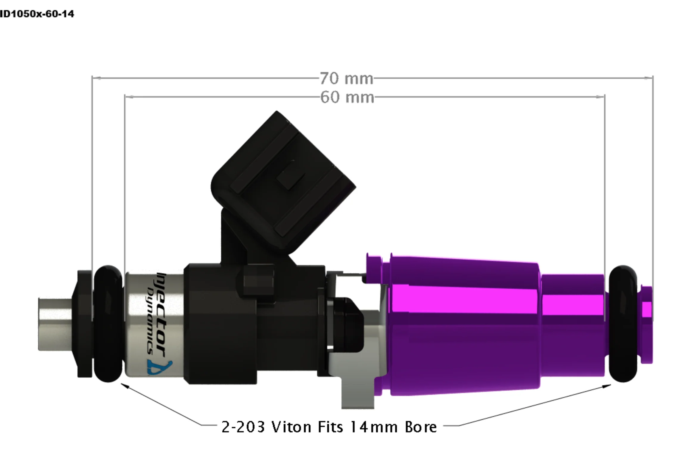 Injector Dynamics 1050XDS Injectors - Set of 4 - Ecotec - Image 3