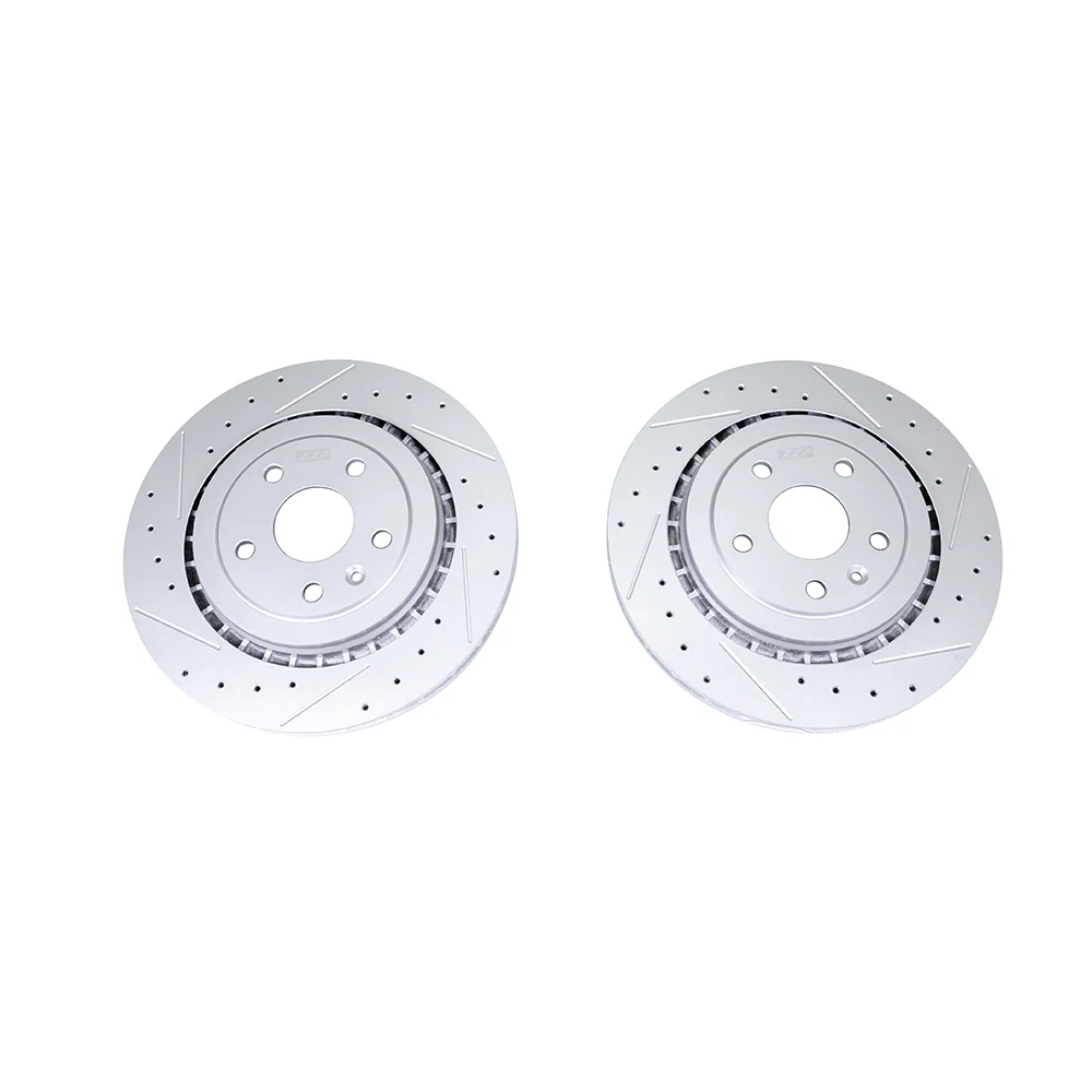 ZZP ATS-V Cross Drilled and Slotted Rear Rotors - Image 2