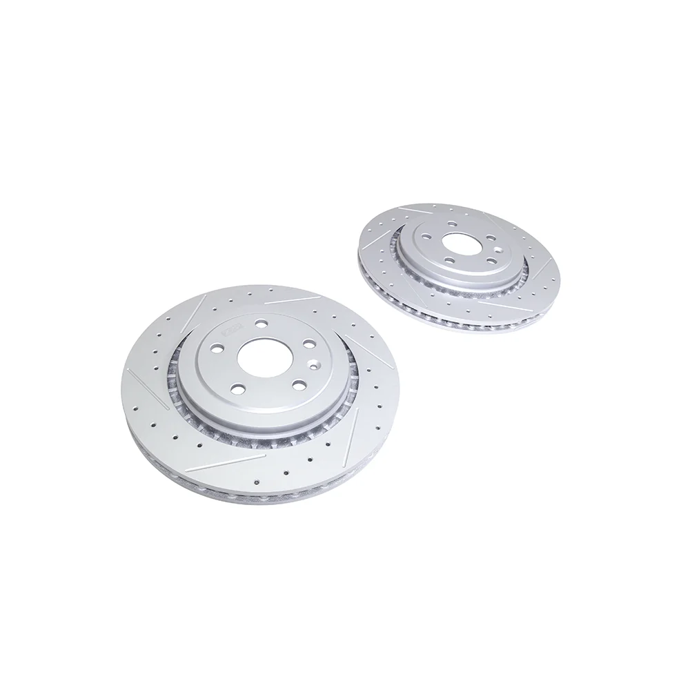 ZZP ATS-V Cross Drilled and Slotted Rear Rotors - Image 3